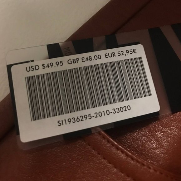 NWT Brown Leather Pocket Mini Skirt - Picture 7 of 7